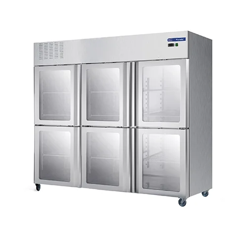 6 Glass Doors Fancooling Upright Chiller