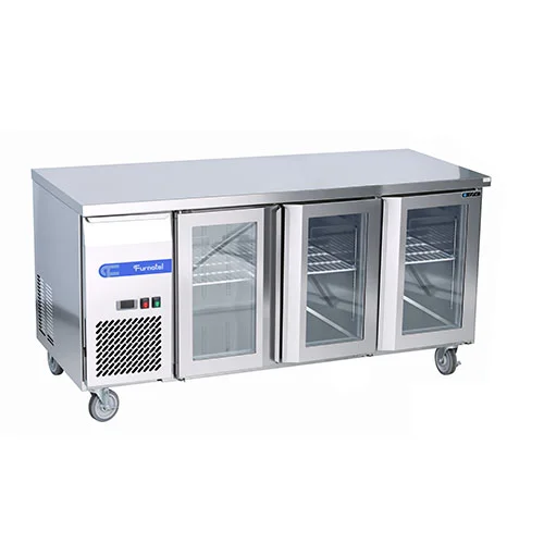 459L 3 Glass Doors Commercial Undercounter Chiller