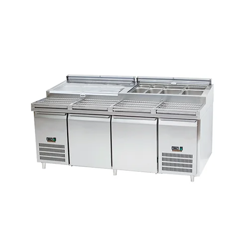 FEELART Double Units 2 Doors Pizza Prep Station 516L