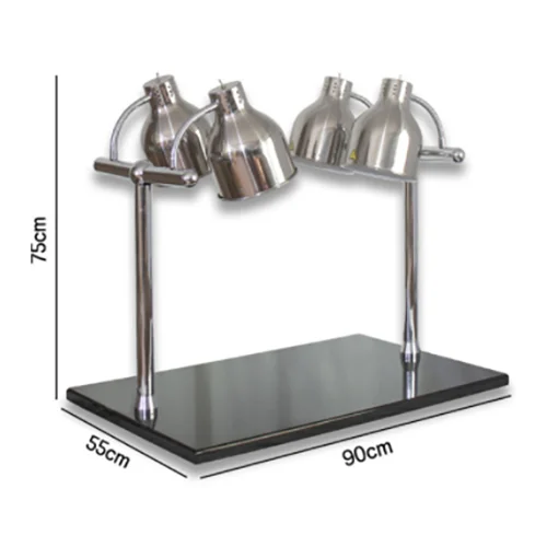 Gilt 4 Heating Lamps Carving Station(Silver)