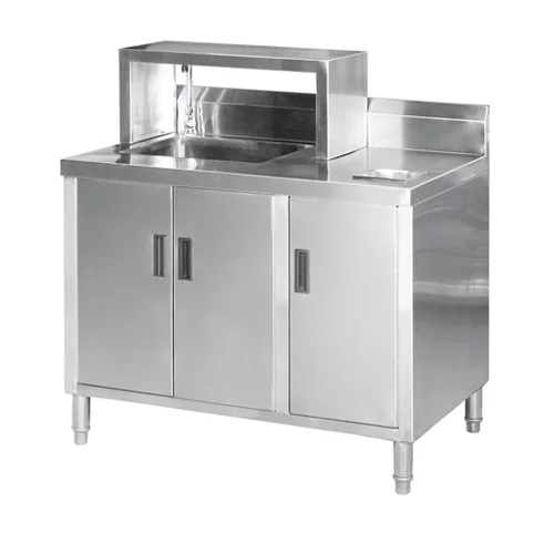 Stainless Steel 304 Single Sink Workstation With Over Shelf