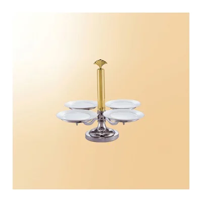 Gilt Rotary 4 Heads Pastry Display
