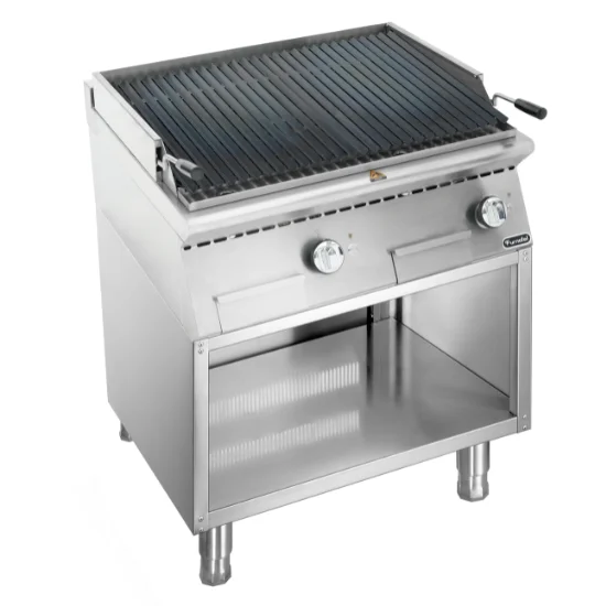 800 X Series Gas Lava Rock Grill With Open Cabinet
