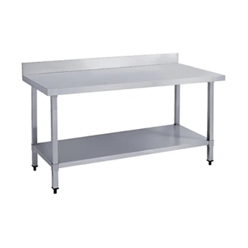 304SS 600mm Work Bench With Splanshback (Square Leg)