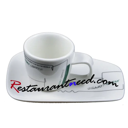 90ml YAMI English Line Espresso Cups & Saucers 6 Set