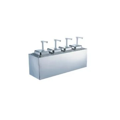Stainless Steel 4 Head Sauce Dispenser