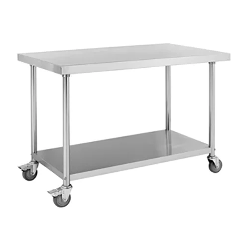 304SS 600mm Mobile Work Bench With Under Shelf