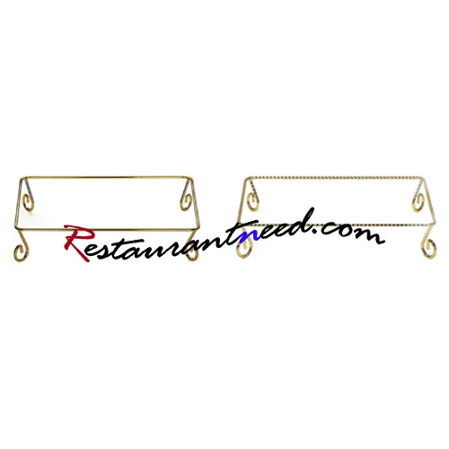 Gilded Oblong Twisted Wires Food Display Stand