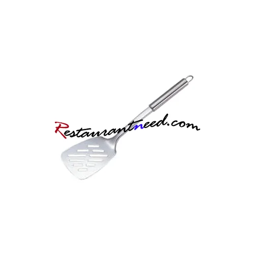 Stainless Steel Slotted Turner With Round Handle