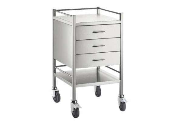 Three Drawer Medical Trolley Emergency Cart YMT-10