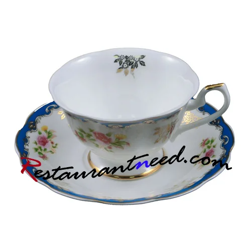 150ml YAMI Peony Coffee Cups & Saucers 5 Set