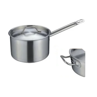Stainless Steel Composite Bottom Deep Sauce Pan With Handle & Ear