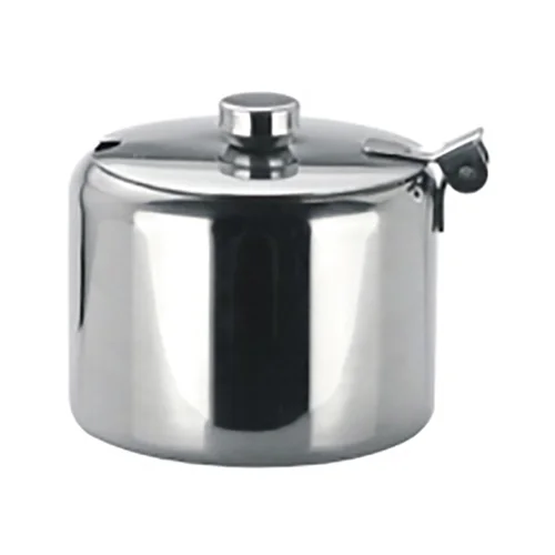 200ml Stainless Steel Sugar Bowl With Hinged Lid