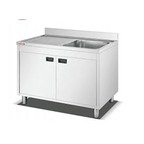 Single Sink Bench With Splashback&Undershelf