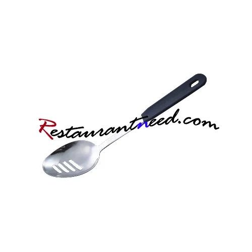 Stainless Steel Slotted Basting Spoon With Plastic Handle