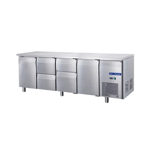FEELART FED22570CS240 2-Door and 4-Drawer Stainless Steel Undercounter Chiller (540L)