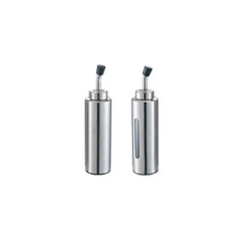 8"Round Stainless Steel Oil & Vinegar Cruet