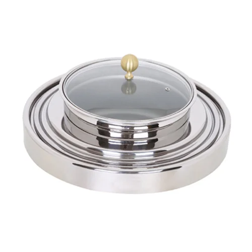 Electric Built-in Round Roll Top Soup Station With Single Food Pan