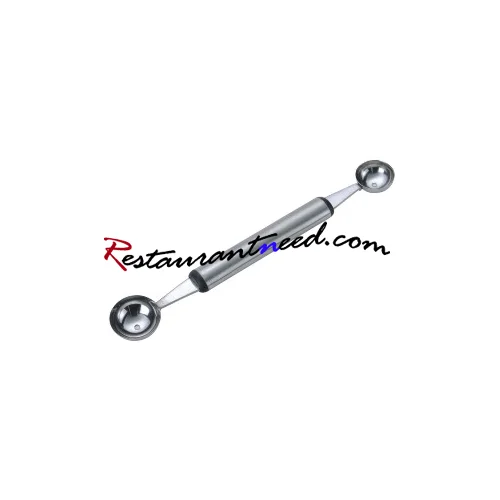 Stainless Steel Double Heads Melon Baller With Steel Handle