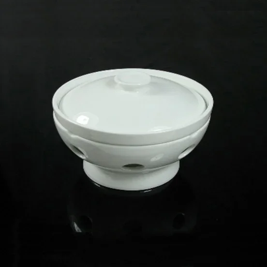 8" Ceramic Double Ears Soup cup with dish