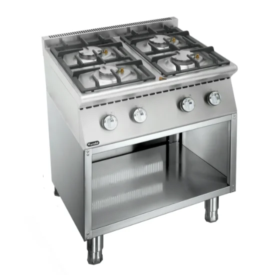 800 X Series Gas Range 4-Burner With Open Cabinet