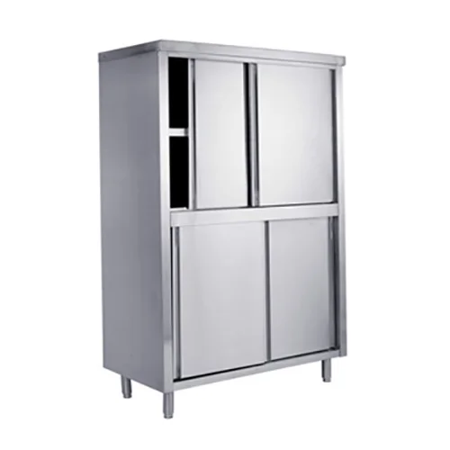SS304 Upright Storage Cabinet With Sliding Doors