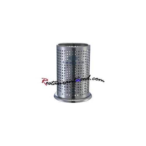 Stainless Steel Round Chopstick Container With Square Hole