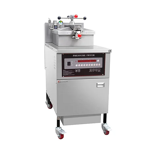 Gas Pressure Fryer With Computer Version Panel And Oil Filter System