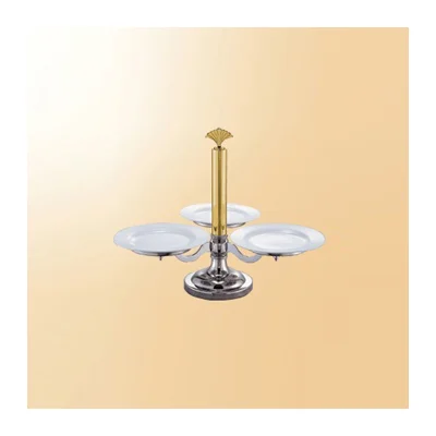 Gilt Rotary 3 Heads Pastry Display