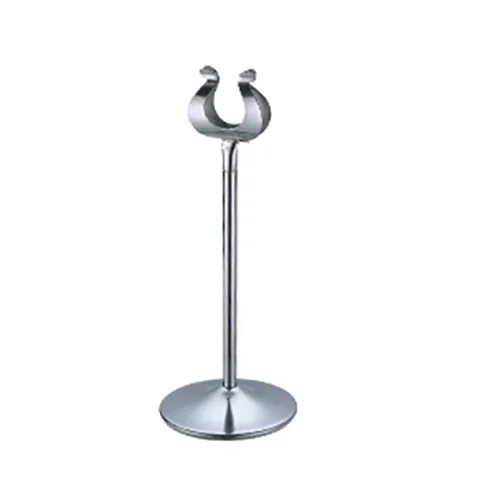 4"Stainless Steel Harp Style Table Card Holder