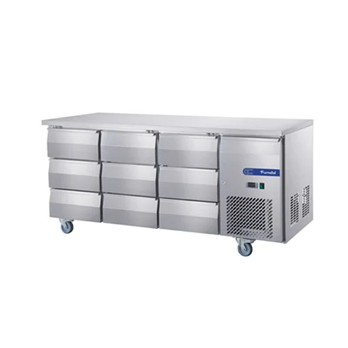 FEELART FED18070CS090 Stainless Steel Undercounter Chiller with 9 Drawers