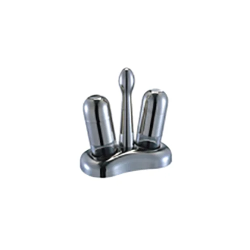 Stainless Steel Double Heads Salt & Pepper Shaker Set With Wintersweet Base