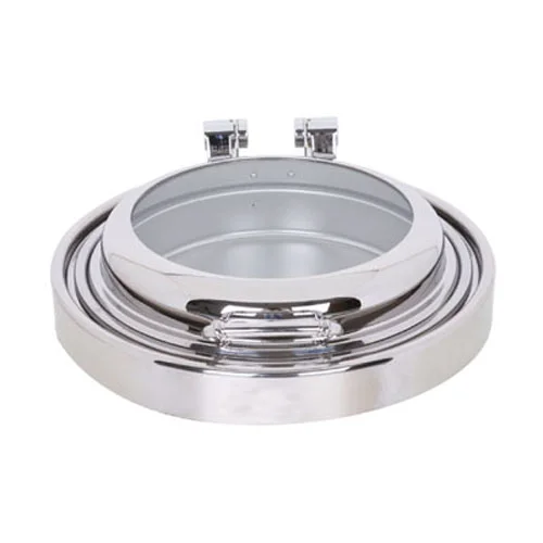 Electric Built-in Round Visible Chafing Dish With Stainless Steel Single Perforated Food Pan