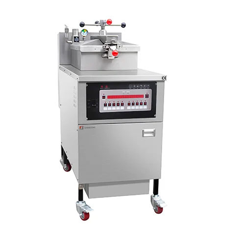 Gas Pressure Fryer With Computer Version Panel And Oil Filter System
