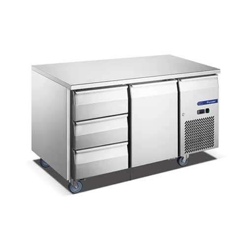 FEELART FED13570CS130 1-Door and 3-Drawer Stainless Steel Undercounter Chiller (260L)