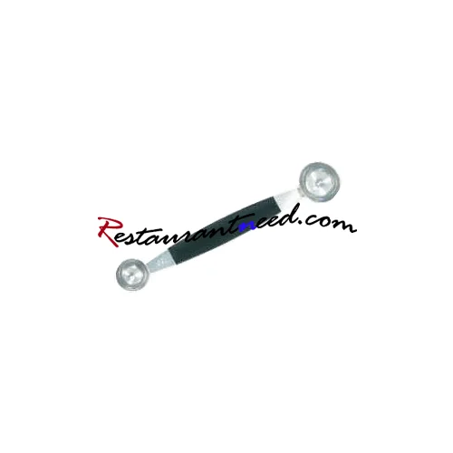 Round Stainless Steel Double Heads Melon Baller With Plastic Handle