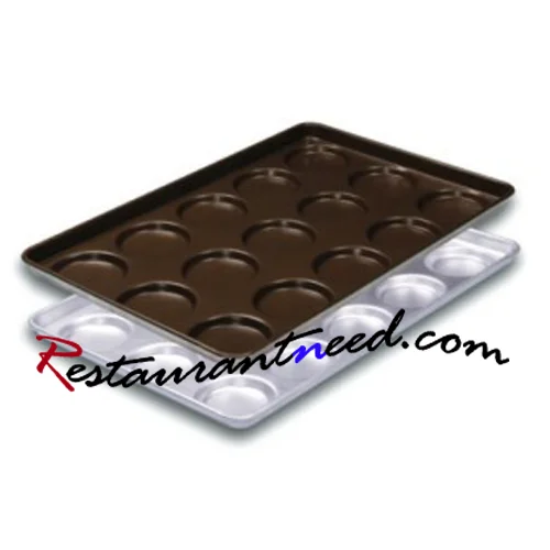 Non-Stick/Aluminium Curved Bottom Hamburger Bun Pan