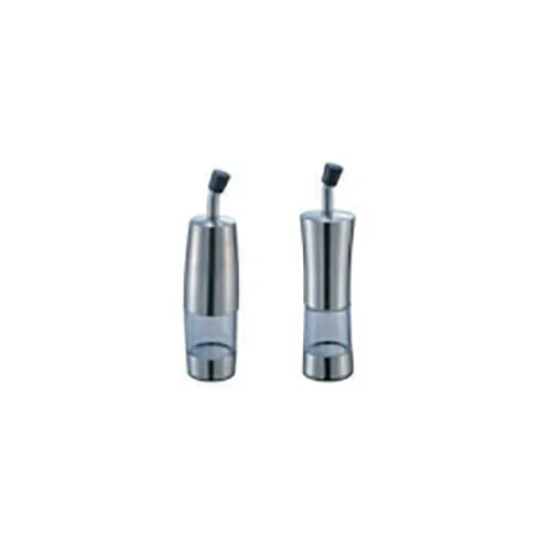 7"Stainless Steel Concave Body Oil & Vinegar Cruet