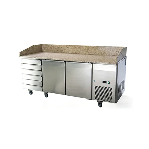 FEELART 2 Doors 6 Drawers Pizza Prep Station 460L