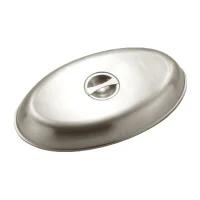 8"Stainless Steel Oval Frosted Food Cover