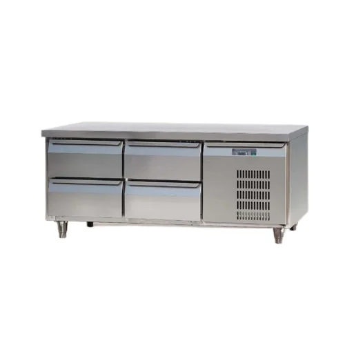 FEELART FED13670CS040 4-Drawer Stainless Steel Refrigerated Chef Base (166L)