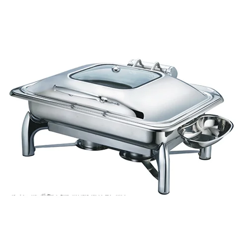 Full Size Chafing Dish W/Glass Window Lid