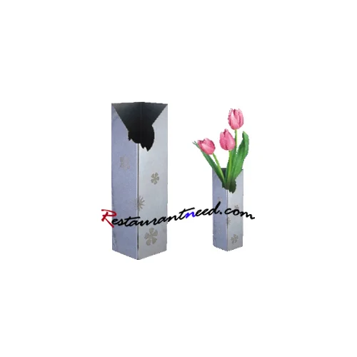 H260mm Stainless Steel Square Vase