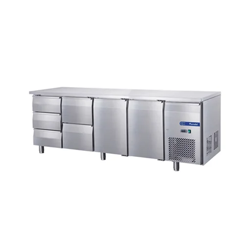 FEELART FED22570CS250 2-Door and 5-Drawer Stainless Steel Undercounter Chiller (540L)
