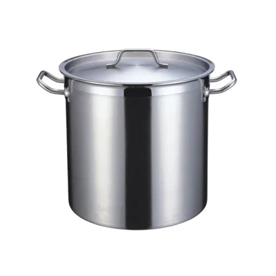Stainless Steel Durable Thicker-Bottom Stock Pot With Cover