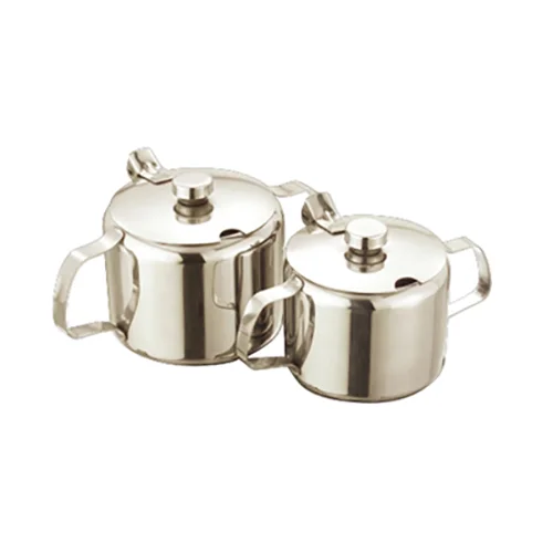 200ml Stainless Steel Sugar Bowl With Double Ears And Hinged Lid