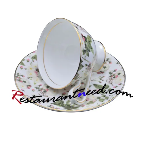 200ml YAMI Vintage Tea Cups & Saucers 2 Set