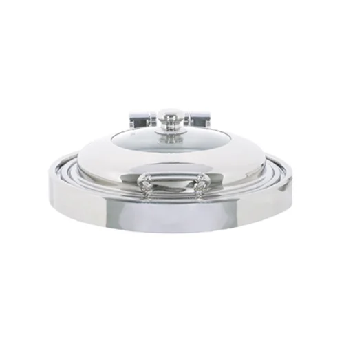 Electric Built-in Round Visible Chafing Dish With Stainless Steel Single Perforated Food Pan