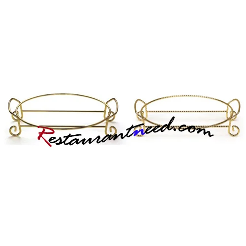 Gilded Round Food Display Stand With Handles