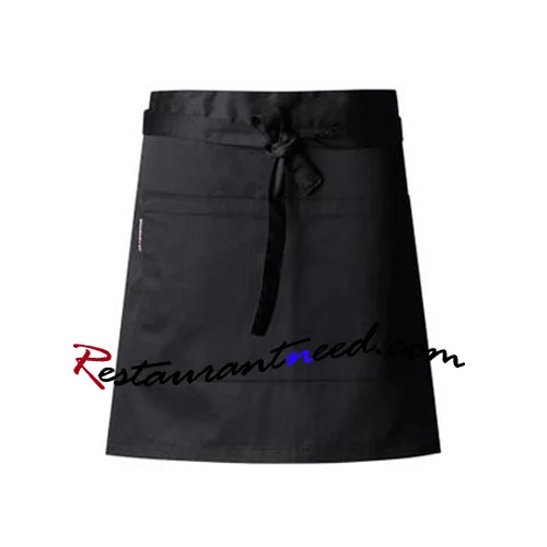 Black/White/Red Color Short Chef Apron
